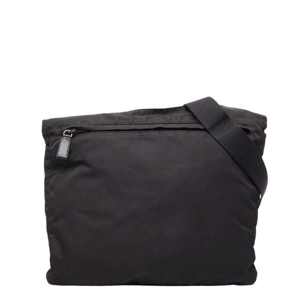 Prada Triangle Logo Plate Shoulder Bag